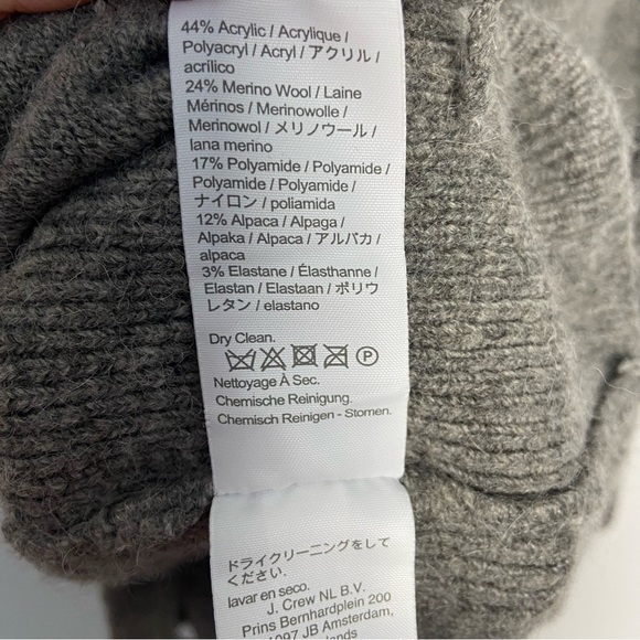 🐑 J CREW / merino wool alpaca chacon knit cardigan m - Picture 7 of 10